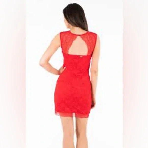 Guess Vibrant Red Mini Dress - Picture 2 of 6